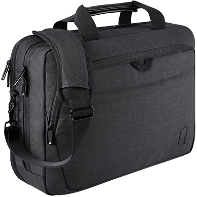 Leather laptop bag top for 17.3 inch screen