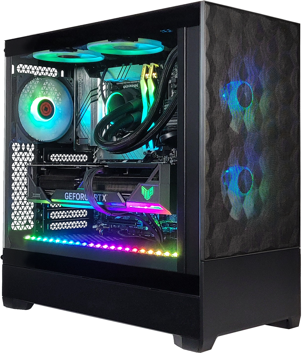  ATX Gaming Case - Micro ATX PC Case/ATX Computer Case- Mid  Tower -Tempered Glass - Fan and Water Cooling Support (Color : Blue) :  Electronics