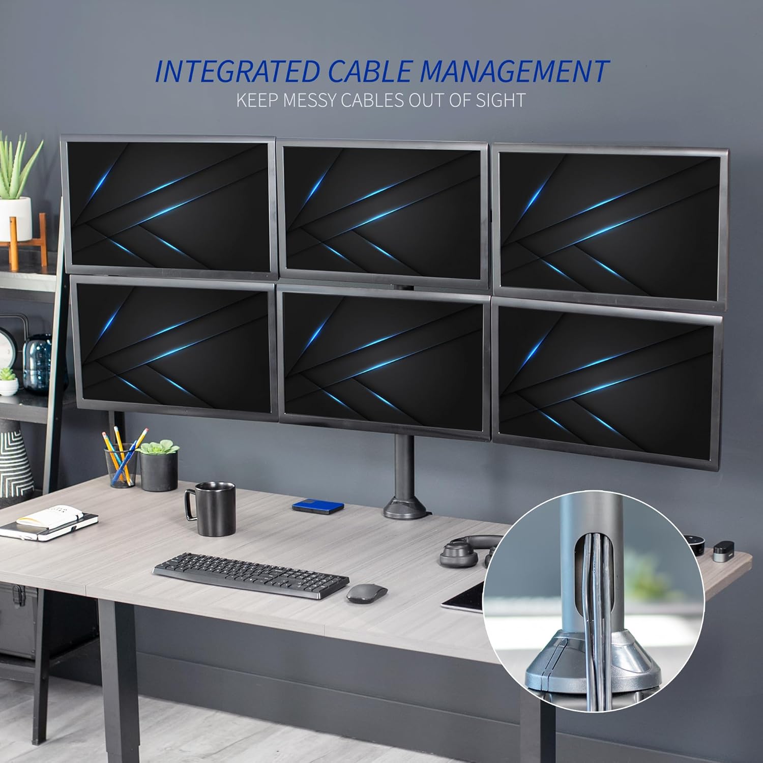 Six Screen 6 Screen Free-Standing Mount