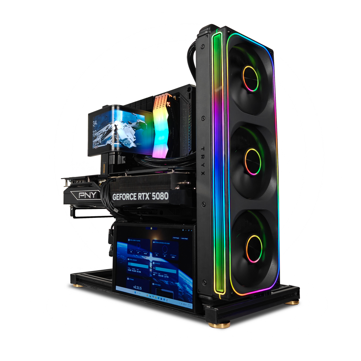 PC エターナルオデッセイ 新品 XOTIC PC Frameworx Open Air Gaming PC, NVIDIA GeForce RTX 5080, Core i