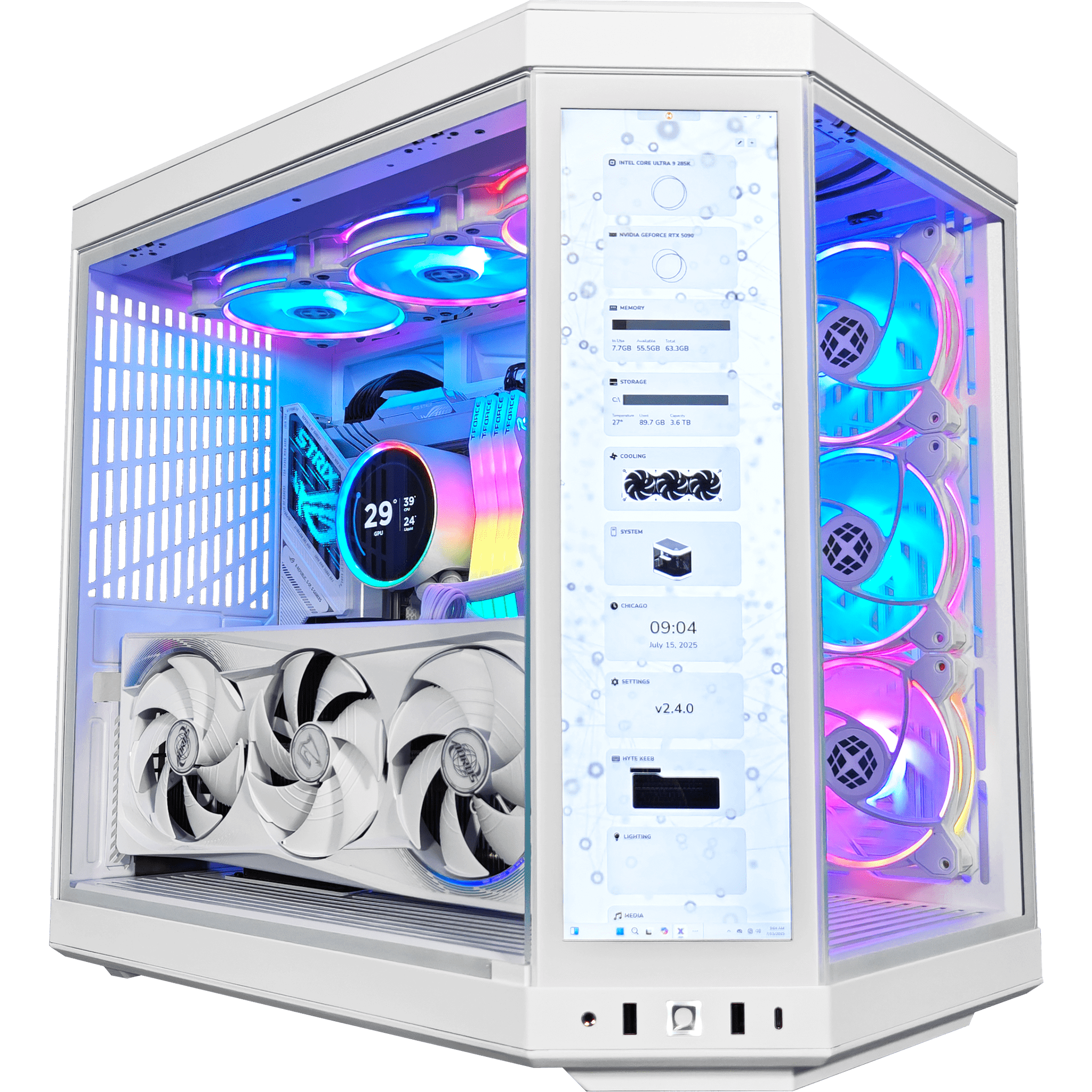 GX13 HYTE GHOST Black Label Gaming Desktop w/ INTEL Z890 & DDR5