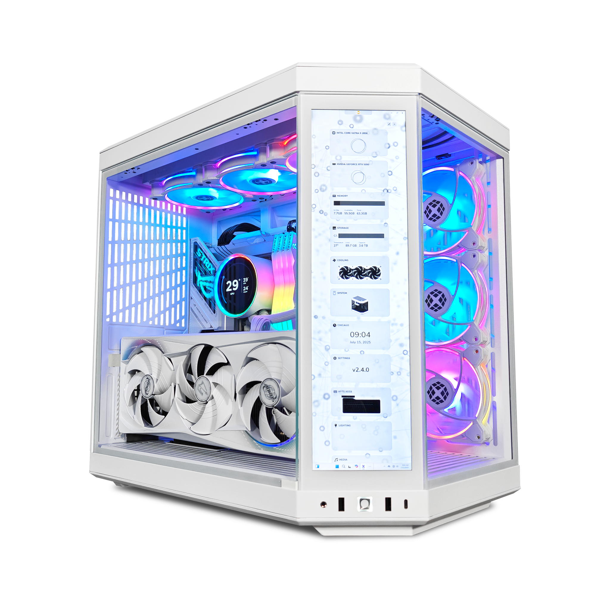 GX13 HYTE GHOST Black Label Gaming Desktop w/ INTEL Z890 & DDR5