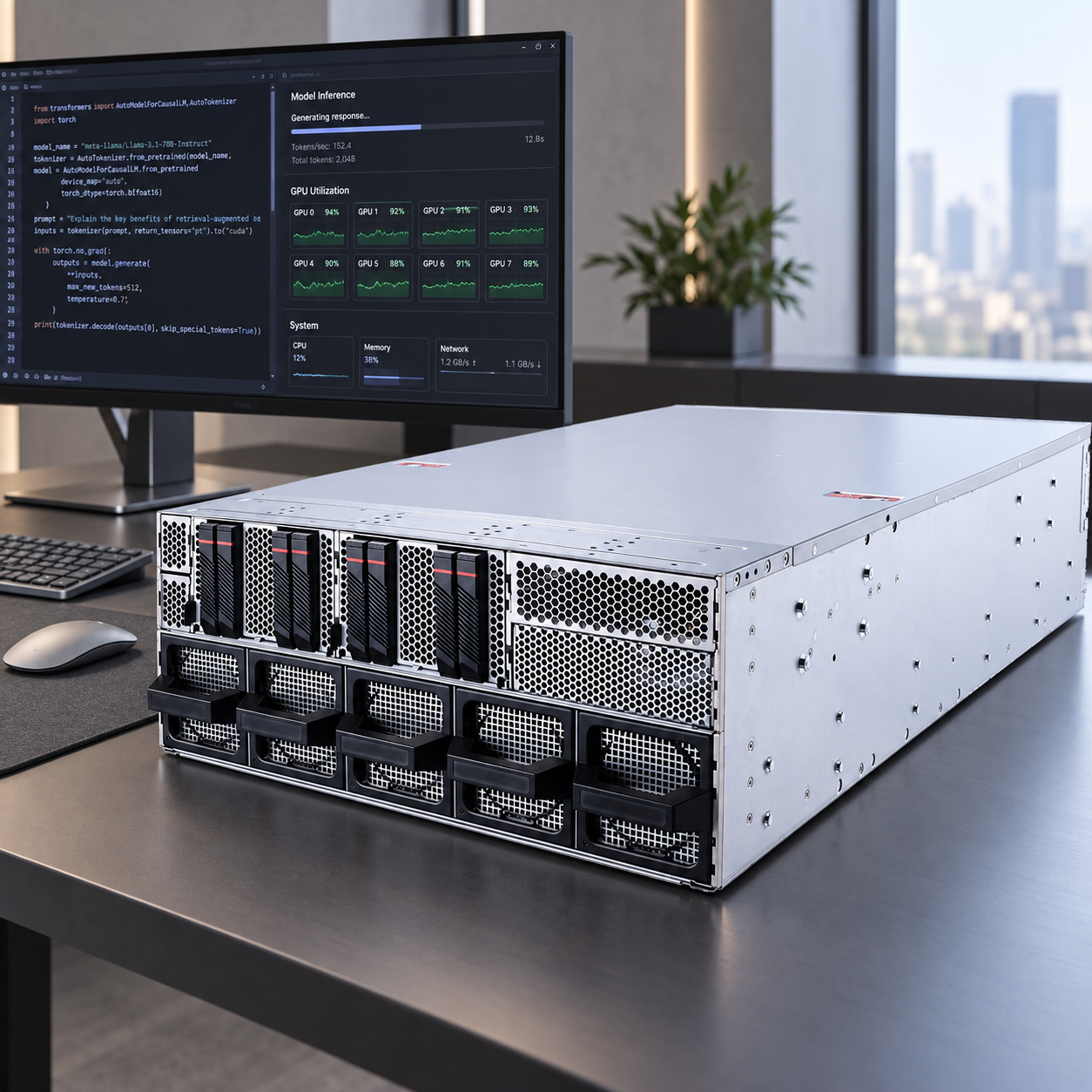 Large Language Model 8 GPU Server
