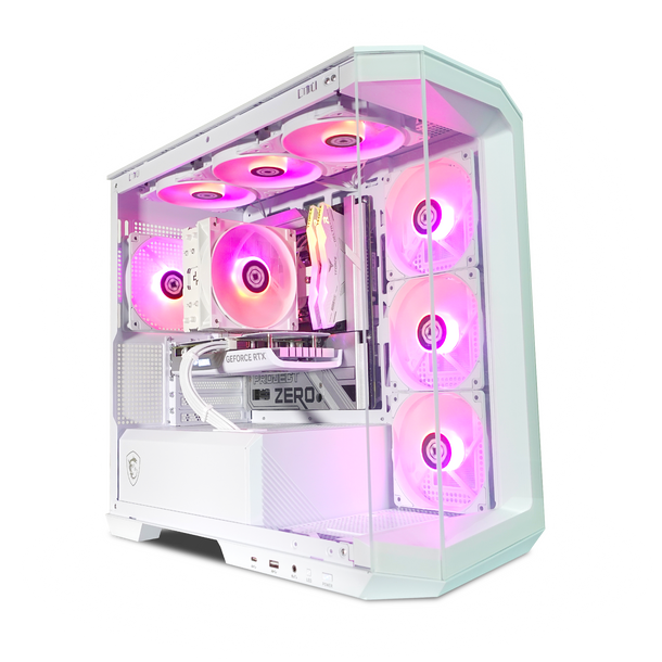 XOTIC PC GX13 HYTE Y60 Snow White Ghost Extreme Ready to Ship Gaming Desktop w/ INTEL Z790 & DDR5