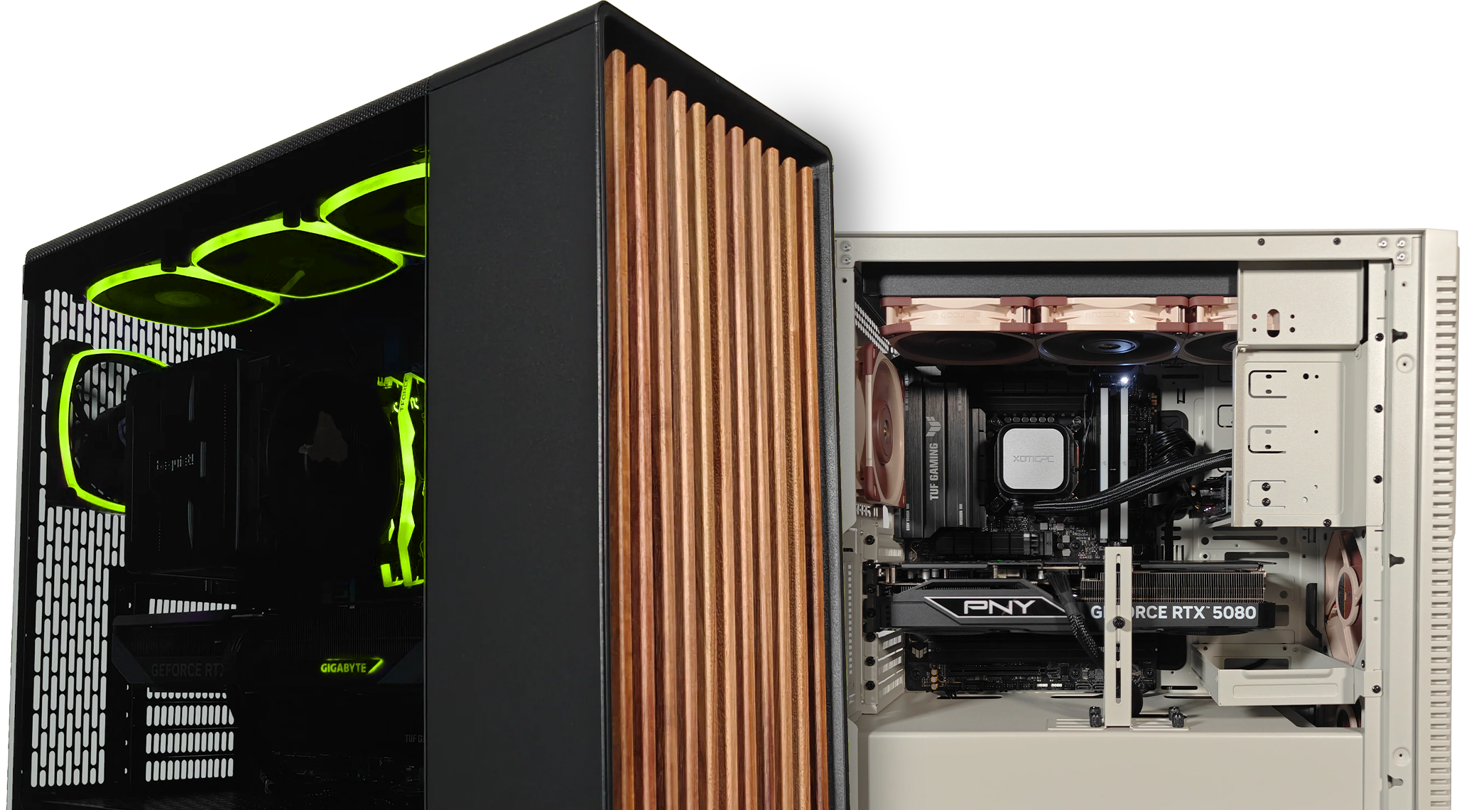 Custom gaming PCs with RTX graphics and RGB lighting featured in Tax Day sale promotion