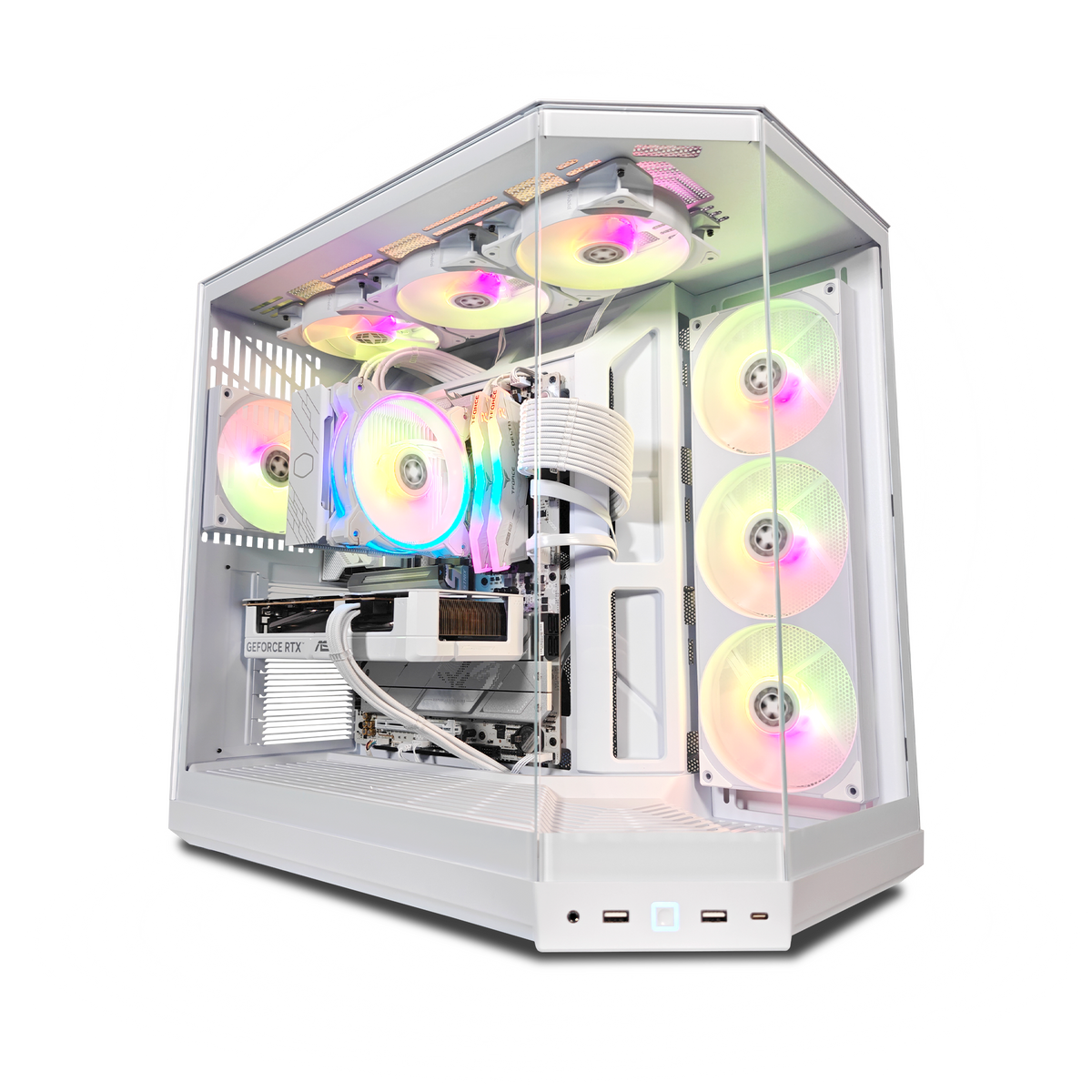 XOTIC PC Y50 Snow White Ghost Gaming PC RTX 5060 Core Ultra 5 250K