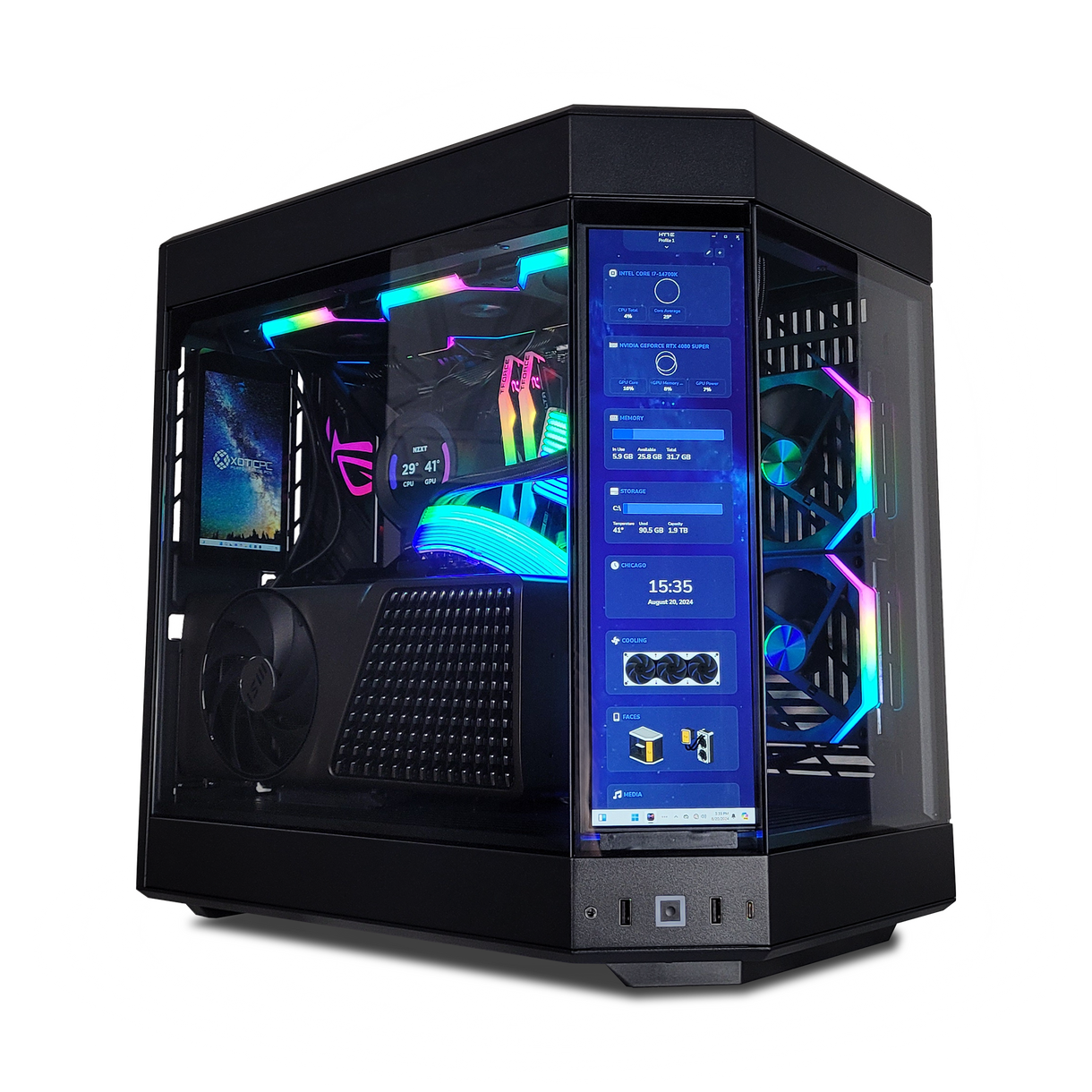 XOTIC PC GX13 HYTE Y70 Epic X Ready to Ship Gaming Desktop w/ INTEL Z790 & DDR5