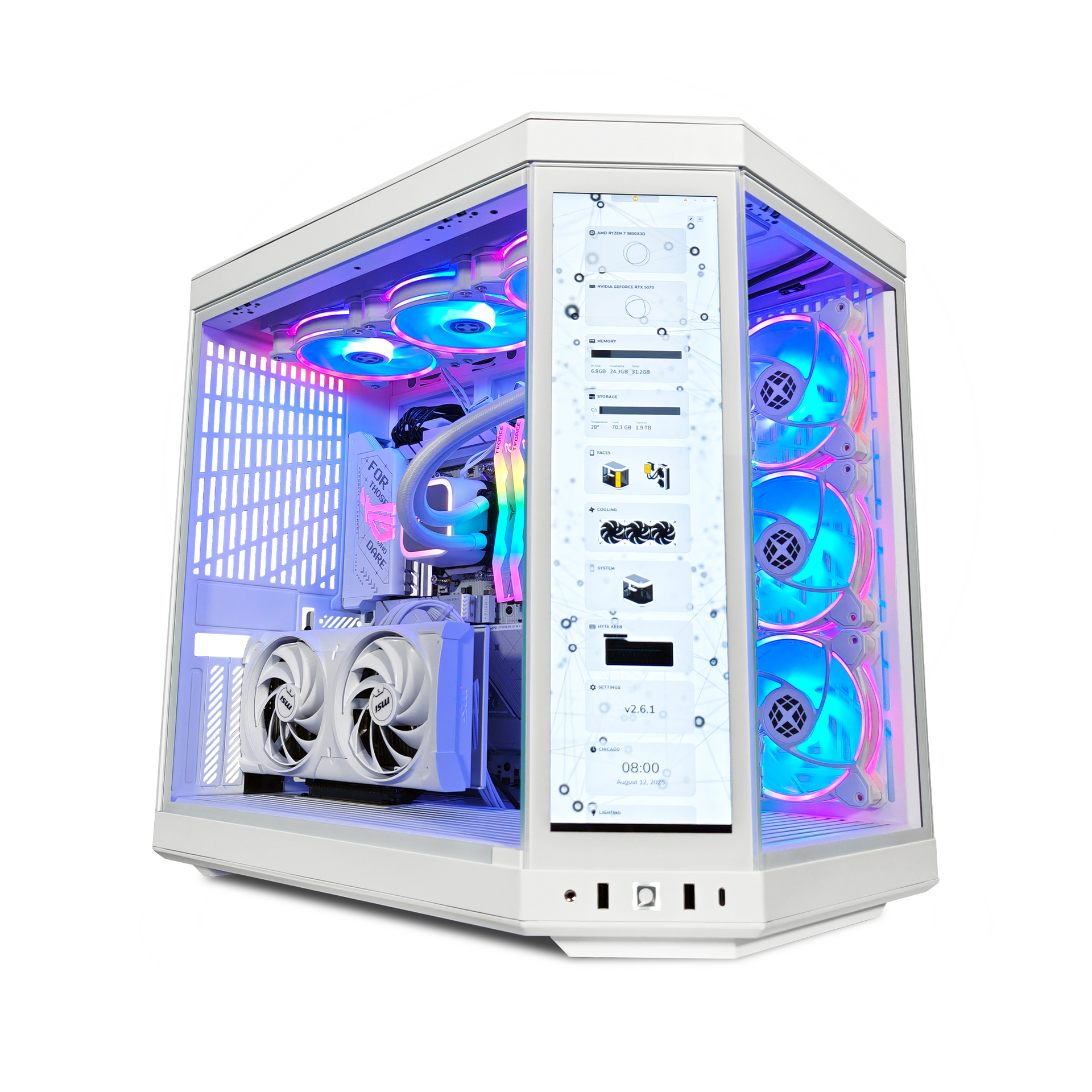 Gaming PC Y70 Ghost X3D RTX 5070 Ready to Ship