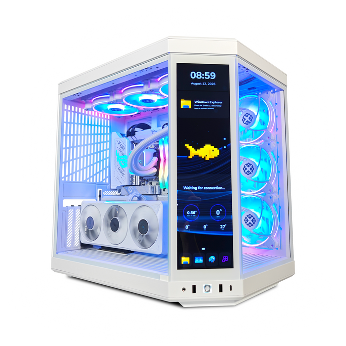 XOTIC PC Y70 Ghost Gaming PC, NVIDIA GeForce RTX 5070, Ryzen 7 9800X3D, 32GB DDR5, 2TB SSD